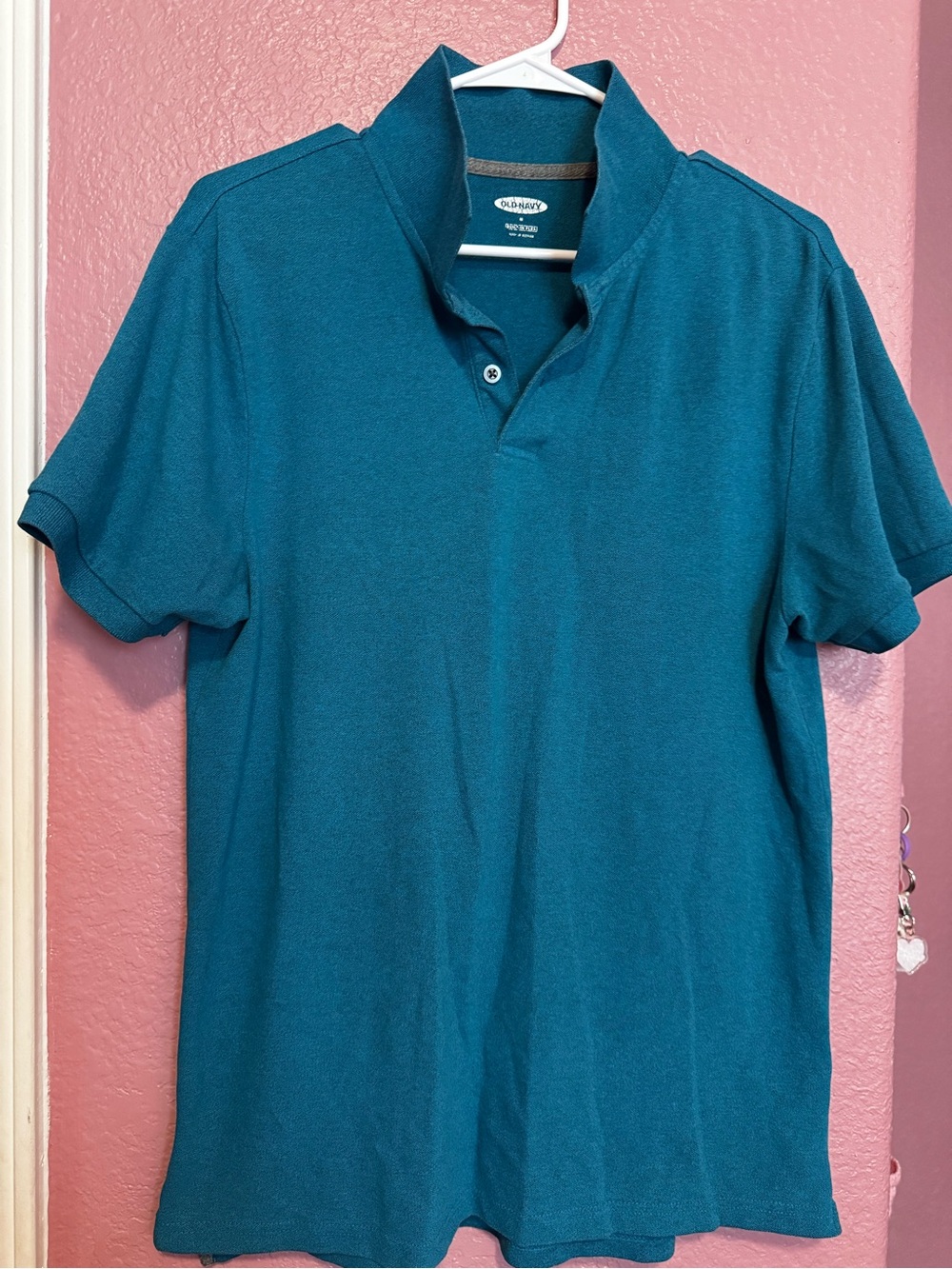 Old Navy Men's Polo in Teal Blue